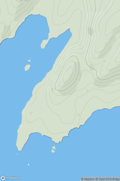 Thumbnail image for Creag Mhor [Oban to Loch Fyne] [NR794960] showing contour plot for surrounding peak
